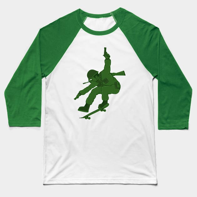 Skate Soldier Baseball T-Shirt by Woah_Jonny